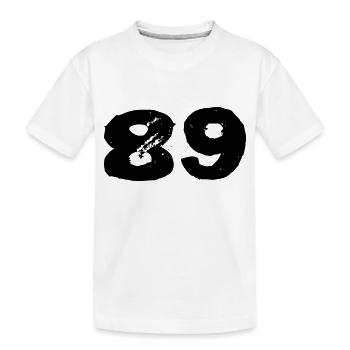 89 Number jersey - Kids' Premium Organic T-Shirt - white - Front