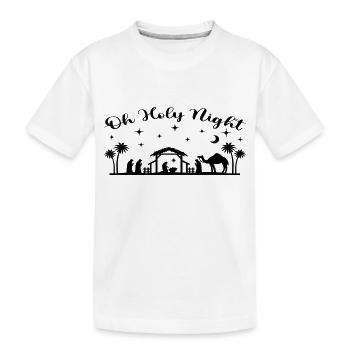 Oh Holy Night - Kinder Premium Bio T-Shirt - Weiß - Vorne