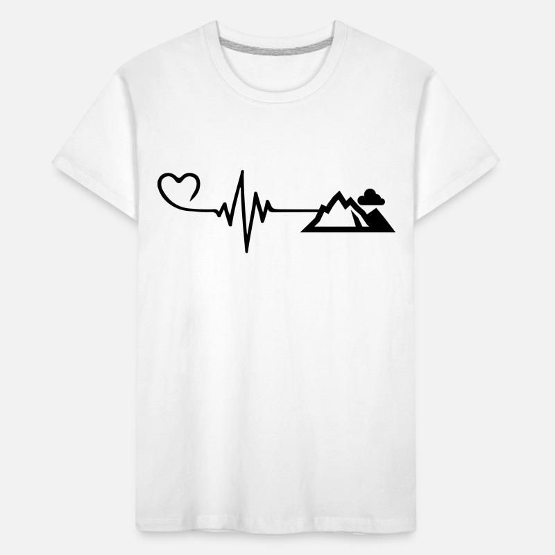 Mountains Pulse Heart Kids' Premium Organic T-Shirt