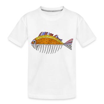 Fish - Kids' Premium Organic T-Shirt - white - Front