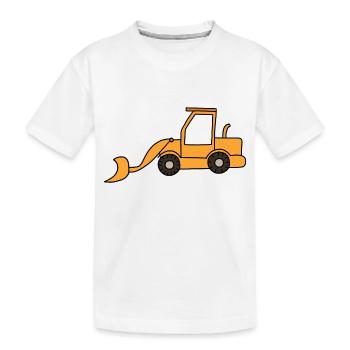 Chargeuse sur pneus - T-shirt bio Premium Enfant - blanc - Devant