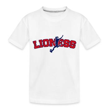 England Football Women's Champions Lionesses 2022 - Kinder Premium Bio T-Shirt - Weiß - Vorne