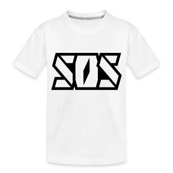 SOS Schriftzug - Kinder Premium Bio T-Shirt - Weiß - Vorne