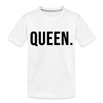 queen - Kinder Premium Bio T-Shirt - Weiß - Vorne