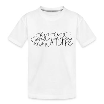 Doctors Signature - Kids' Premium Organic T-Shirt - white - Front