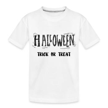 Truc ou friandise d’Halloween - T-shirt bio Premium Enfant - blanc - Devant