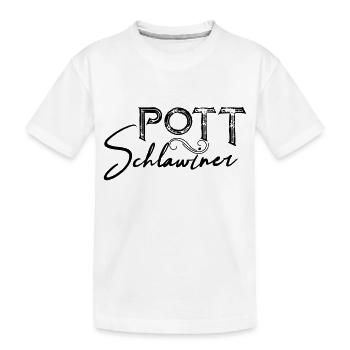 Ruhrpott Schlawiner - Kinder Premium Bio T-Shirt - Weiß - Vorne