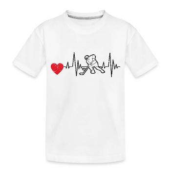 Eishockey Geschenk Wintersport Eishockeyteam - Kinder Premium Bio T-Shirt - Weiß - Vorne