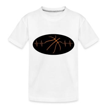 Basketball Herzschlag heartbeat Streetball - Kinder Premium Bio T-Shirt - Weiß - Vorne