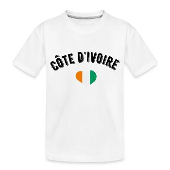 cote d'ivoire - T-shirt bio Premium Enfant - blanc - Devant