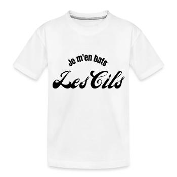 Je m'en bats les cils - T-shirt bio Premium Enfant - blanc - Devant