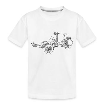 Dreirad Fahrrad Strada Lineart - Kinder Premium Bio T-Shirt - Weiß - Vorne