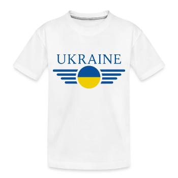 Ukraine - Kids' Premium Organic T-Shirt - white - Front