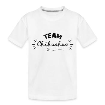 Team chihuahua, idée cadeau pour amis des chiens - T-shirt bio Premium Enfant - blanc - Devant