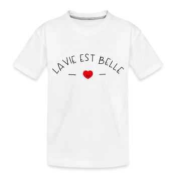 La vie est belle - T-shirt bio Premium Enfant - blanc - Devant