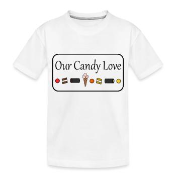 Our candy love - Kinder Premium Bio T-Shirt - Weiß - Vorne