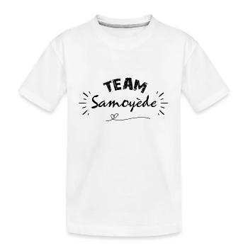 Team Samoyède, idée cadeau pour ami des chiens - T-shirt bio Premium Enfant - blanc - Devant