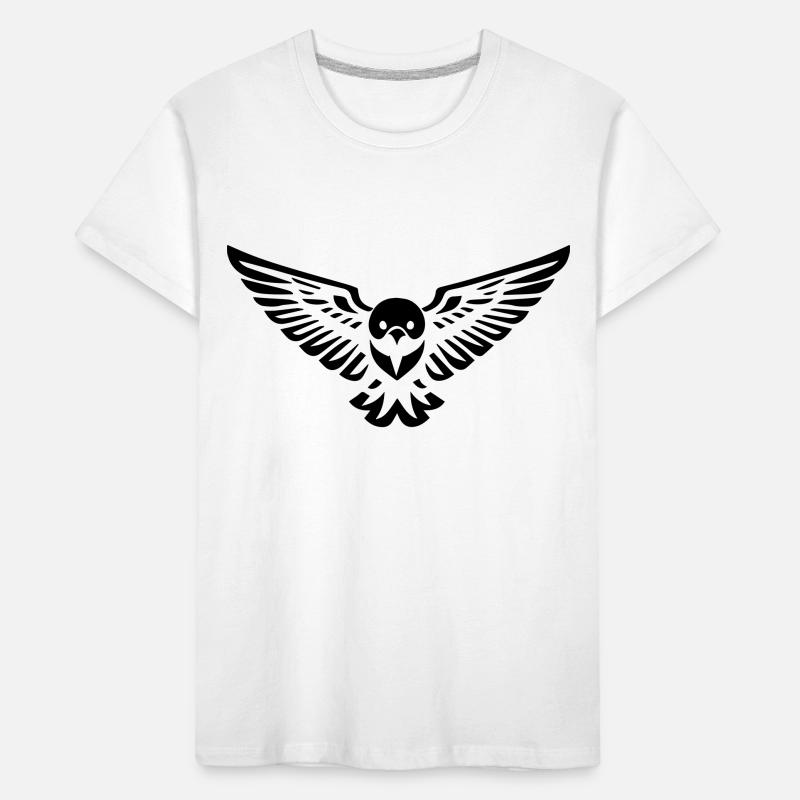 Vogel-Eule oder Adler fliegen vorne Kinder Premium Bio T-Shirt