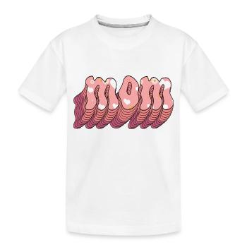 Mom 3D - Kids' Premium Organic T-Shirt - white - Front