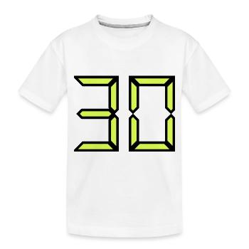 30. 30 ANS. 30e ANNIVERSAIRE. ANNIVERSAIRE 30 ANS - T-shirt bio Premium Enfant - blanc - Devant