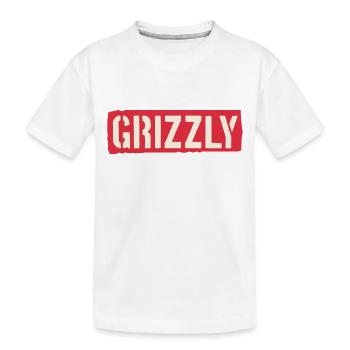 Grizzly Bär Slogan - Kinder Premium Bio T-Shirt - Weiß - Vorne