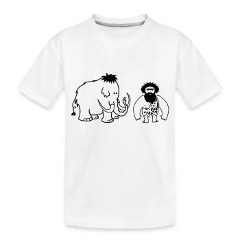 Homme des cavernes mammouth - T-shirt bio Premium Enfant - blanc - Devant