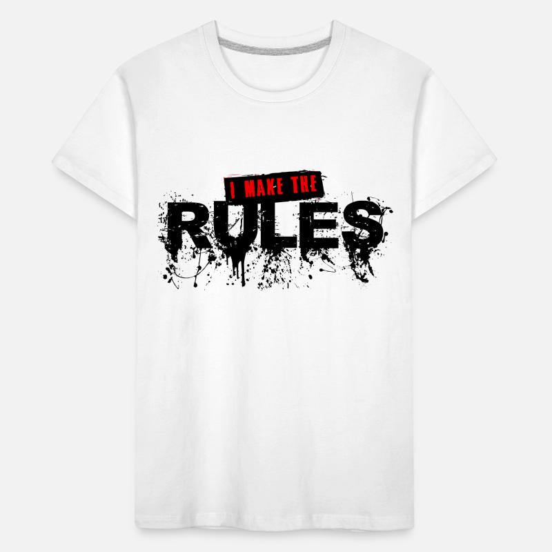 I make the rules panel text slogan quote Kids' Premium Organic T-Shirt