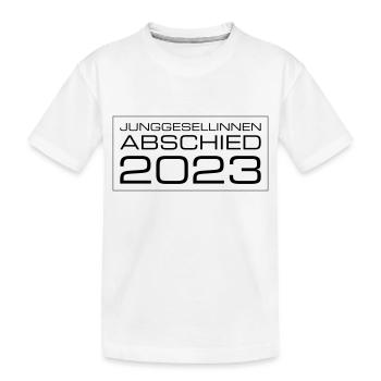 Junggesellinnen Abschied 2023 - Kinder Premium Bio T-Shirt - Weiß - Vorne