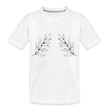 Leaf branch - Kids' Premium Organic T-Shirt - white - Front