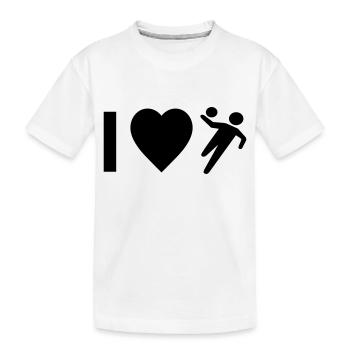Cool "I Love Handball" design for him and her - Kids' Premium Organic T-Shirt - white - Front