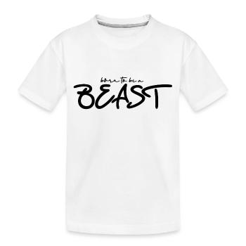 Born to be a Biest - Kinder Premium Bio T-Shirt - Weiß - Vorne
