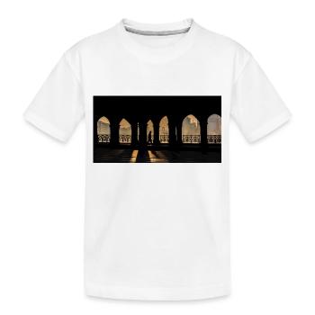Un homme en route pour son travail - T-shirt bio Premium Enfant - blanc - Devant