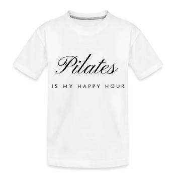 Pilates Is my happy hour - Kids' Premium Organic T-Shirt - white - Front
