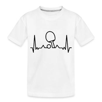 Table tennis, table tennis bats, table tennis players - Kids' Premium Organic T-Shirt - white - Front