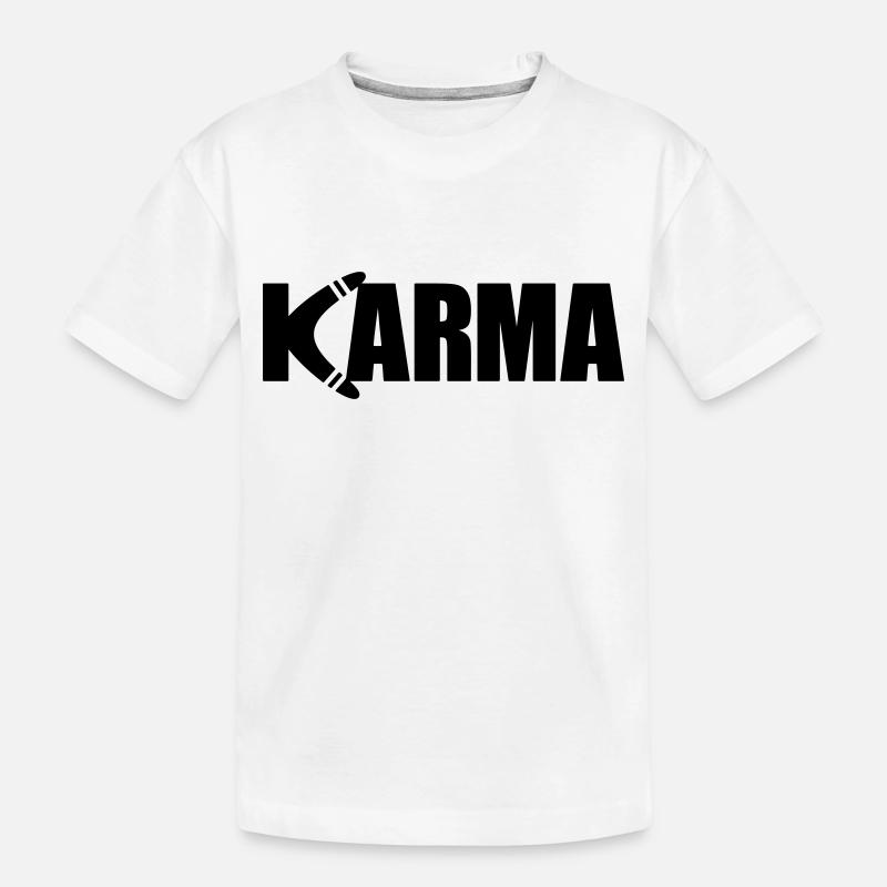 KARMA BOOMERANG - Kinder Premium Bio T-Shirt - Weiß