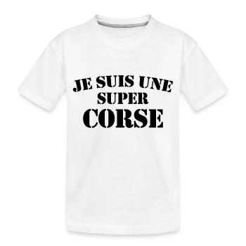 Je Suis Une Super Corse - T-shirt bio Premium Enfant - blanc - Devant