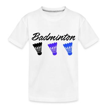 badminton - T-shirt bio Premium Enfant - blanc - Devant