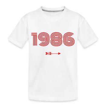 Né en 1986 - T-shirt bio Premium Enfant - blanc - Devant