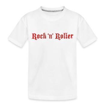 Rock n Roller Distressed - Kids' Premium Organic T-Shirt - white - Front
