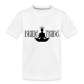 BRIDE TRIBE - Yoga - Kids' Premium Organic T-Shirt - white - Front