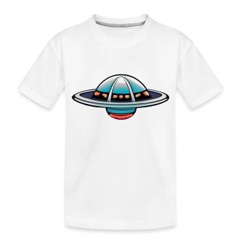 Flying saucer - Kids' Premium Organic T-Shirt - white - Front