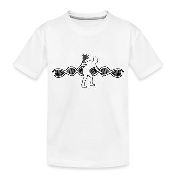 Racquetball-Spieler Squash Squashspiel Racquetball - Kinder Premium Bio T-Shirt - Weiß - Vorne