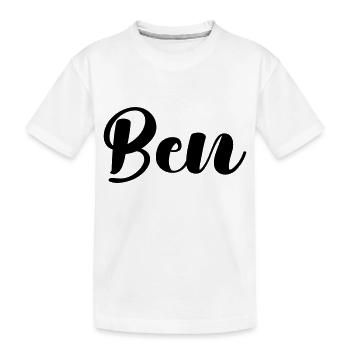 ben - Kinder Premium Bio T-Shirt - Weiß - Vorne