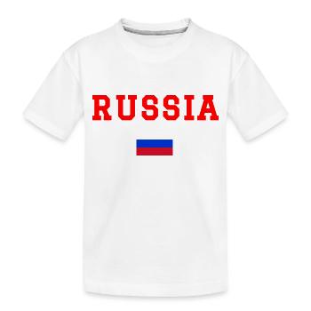 Russia - Kids' Premium Organic T-Shirt - white - Front