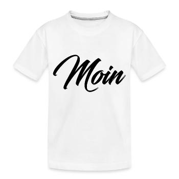 Moin Begrüßung Grußformel Geschenk - Kinder Premium Bio T-Shirt - Weiß - Vorne