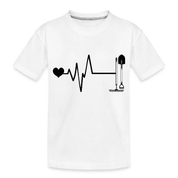 Shovel Pulse Heart Love - Kids' Premium Organic T-Shirt - white - Front