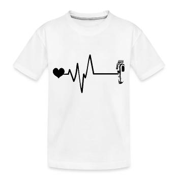 Rasage Pulse Coeur Amour - T-shirt bio Premium Enfant - blanc - Devant