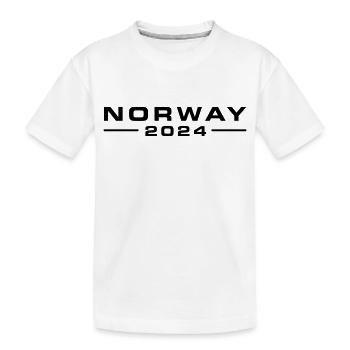 Norwegen 2024 - Kinder Premium Bio T-Shirt - Weiß - Vorne