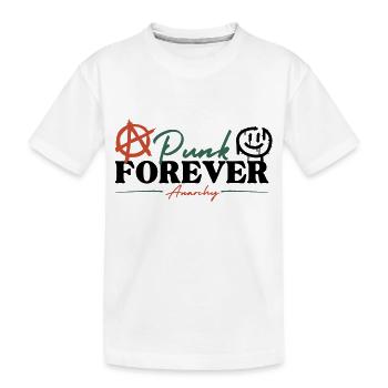 Punk Forever - Anarchy - Kids' Premium Organic T-Shirt - white - Front