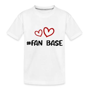 Fan Base Heart Love - Kids' Premium Organic T-Shirt - white - Front